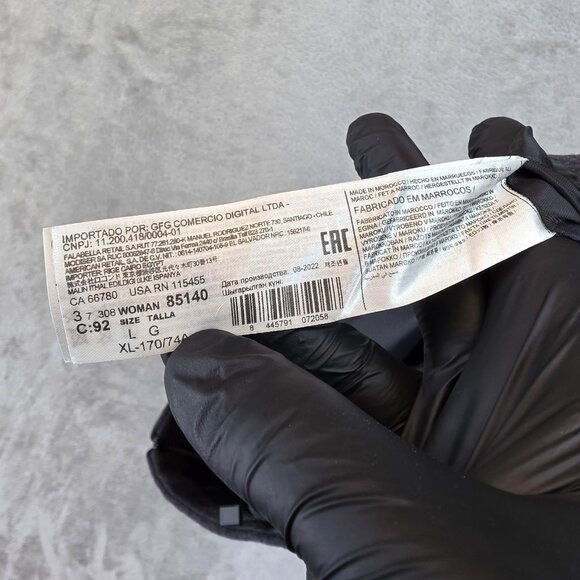 MNG Mango Selection Skirt Womens Large Charcoal Wool Blend Mini Lined Side Zip - Picture 9 of 10